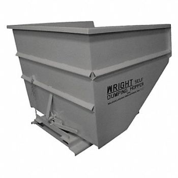 GRAINGER APPROVED Self Dumping Hopper Medium Duty Gray, 4LLL9