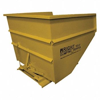 GRAINGER APPROVED Self Dumping Hopper Medium Duty Yellow, 4LLN2