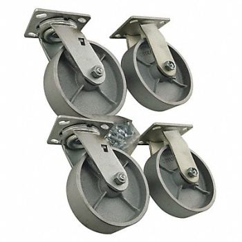 GRAINGER APPROVED Standard Plate Caster Swivel/Rigid, 4LLN3