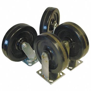 GRAINGER APPROVED Standard Plate Caster Swivel/Rigid PK4, 4LLN4