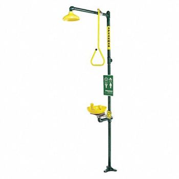SPEAKMAN Shower and Eyewash Station Gray/Yellow, 4LNF5