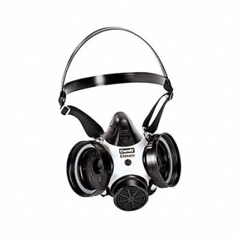 MSA Half Mask Respirator Silicone Black, 4LR36