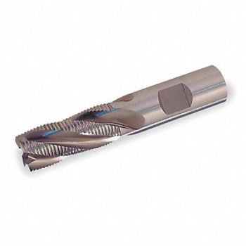 CLEVELAND Sq. End Mill Single End Cobalt 1/2, 2NAN8