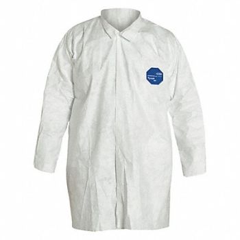 DUPONT Disposable Frock XL White PK30, 29EY76