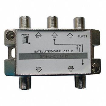 POWER FIRST Cable Splitter 4-Way F-Type 2.3 GHz, 4LWZ3