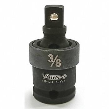 WESTWARD Impct Unvrsl Joint Steel Blk Oxd 3/8 in, 4LYV7