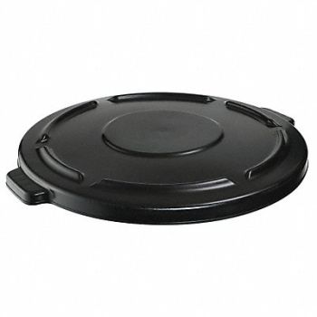 RUBBERMAID COMMERCIAL PRODUCTS D1937 Trash Can Top Flat Snap-On Closure Black, 4LZL8