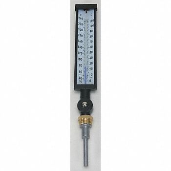 GRAINGER APPROVED Industrial Thermometer 30 to 240 F, 4LZP1