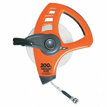 KESON Tape Measure 1/2 Inx200 ft Orange/Black, 4MHH6