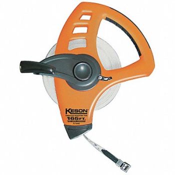 KESON Tape Measure 1/2 Inx165 ft Orange/Black, 4MHH9