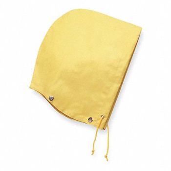 CONDOR Rain Hood Yellow Snaps Rubber, 4ML31