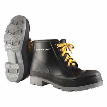 DUNLOP Rubber Boot Men s 7 Ankle Black PR, 9UPC3