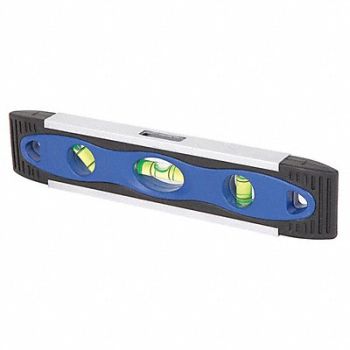 WESTWARD Magnetic Torpedo Level 9 L 3 Vials, 4MRX1