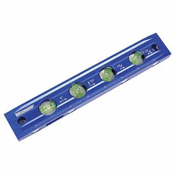 WESTWARD Magnetic Torpedo Level 9 L 4 Vials, 4MRX8