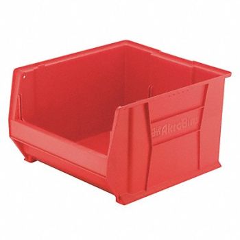 AKRO-MILS D5559 Super Size Bin Red Plastic 12 in, 4MXK6