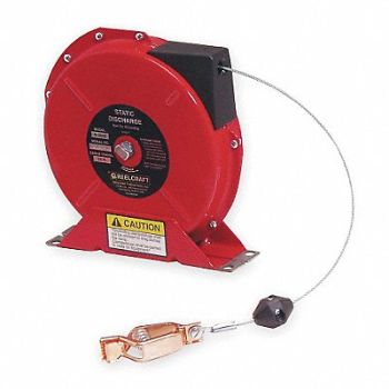 REELCRAFT Cable Reel 50 ft Spring Return Red, 263D70