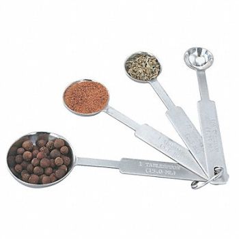 VOLLRATH Four-Piece Measuring Spoon Set, 4NCK8
