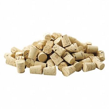 GRAINGER APPROVED Natural Tapered Cork Trade Sz 14 PK60, 4NMD2