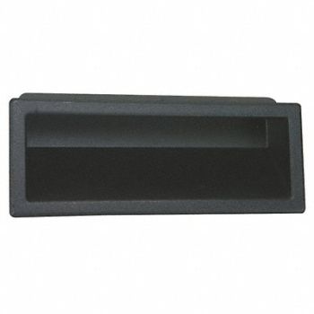 GRAINGER APPROVED Recessed Pull Handle Snap-In Thermoplast, 4NRT6