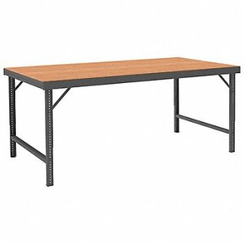 DURHAM MFG Adj. Work Table Particleboard 96 W 48 D, 4NUU3