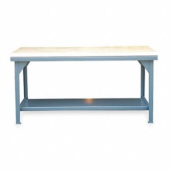 STRONG HOLD Workbench Butcher Block 72 W 36 D, 4NWE7