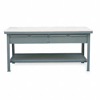 STRONG HOLD Workbench Polyethylene 48 W 30 D, 4NWF2