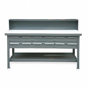 STRONG HOLD Workbench Polyethylene 72 W 36 D, 4NWH4