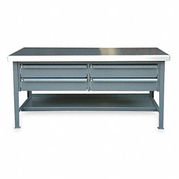 STRONG HOLD Workbench SS 72 W 36 D, 4NWJ2