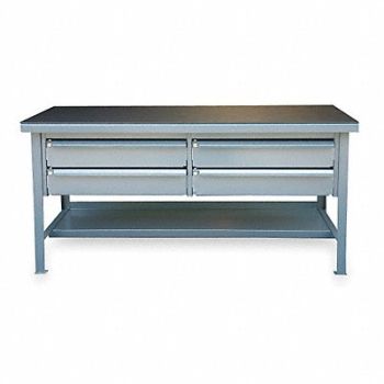 STRONG HOLD Workbench ABS Plastic 72 W 36 D, 4NWJ8