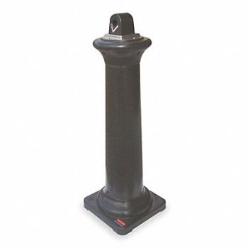 RUBBERMAID COMMERCIAL PRODUCTS D0199 Cigarette Receptacle 1 gal Black, 4NY77