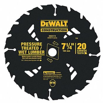 DEWALT Circular Saw Blade Blade Dia 7-1/4 in., 4NZ52