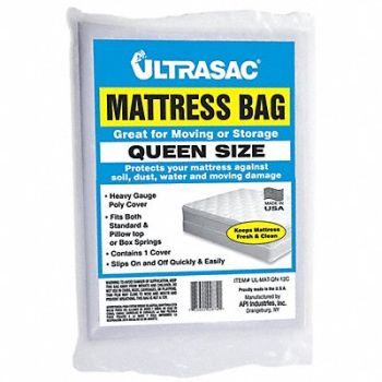 GRAINGER APPROVED Mattress Bag Queen 2 mil, 4NZF8