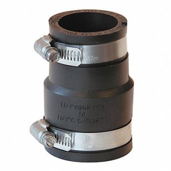 GRAINGER APPROVED Coupling PVC 1 1/2 x 1 1/4 in Pipe Size, 4P004