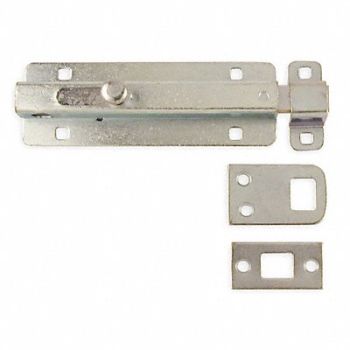 GRAINGER APPROVED Padlockable Spring Bolt 6.5 In 1 In Thrw, 4PB95