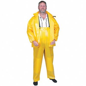 CONDOR D2294 Rain Bib Overall Unrated Yellow 2XL, 4PCL1