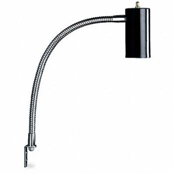 LUMAPRO Task Light Gooseneck 25 W Black/Silver, 2RPJ4