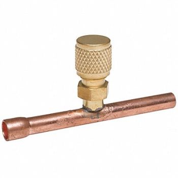 GRAINGER APPROVED 1/4 Access Valve Union Tee PK2, 4PDH5