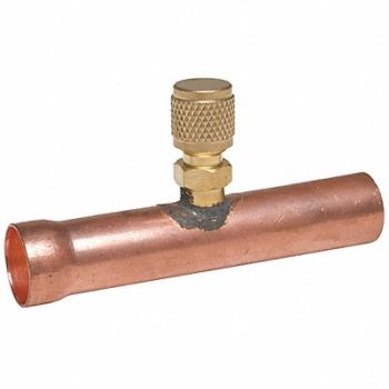 GRAINGER APPROVED 1/4 Access Valve Union Tee PK2, 4PDH8