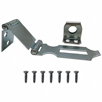 GRAINGER APPROVED Double Hinge Safety Hasp Steel 3 L, 4PE46