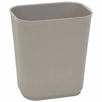 TOUGH GUY D2118 Fire-Rstnt Trash Can Rectngle 7 gal Gray, 4PGL8