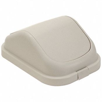 TOUGH GUY Trash Can Top Dome Swing Closure Tan, 4PGP2