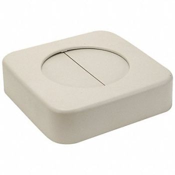 TOUGH GUY Trash Can Top Drop Top Swing Closure Tan, 4PGP9