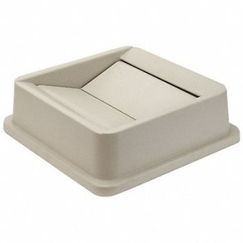 TOUGH GUY Trash Can Top Drop Top Swing Closure Tan, 4PGR3