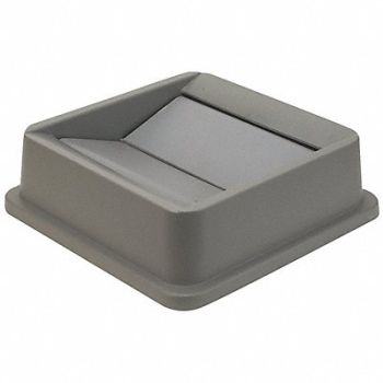 TOUGH GUY Trash Can Top Drop Top Swing Gray, 4PGR4