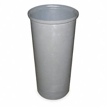 TOUGH GUY Trash Can Round 11 gal Gray, 4PGR6