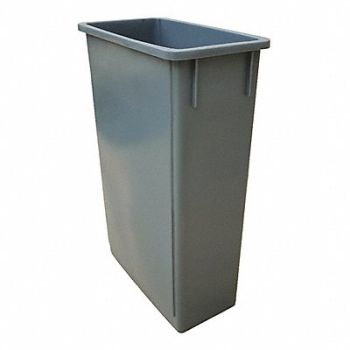 TOUGH GUY D2105 Trash Can Rectangular 23 gal Gray, 4PGU8