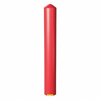 GRAINGER APPROVED E7132 Bollard Cover 6 In Dia 56 In H Red, 4PHE3