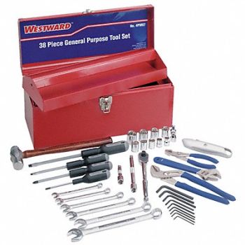 WESTWARD Master Tool Set SAE 38 pcs., 4PM07