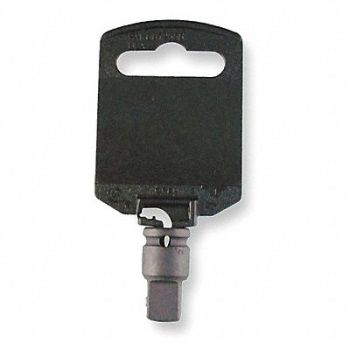 WESTWARD Impct Skt Adpt Steel Blk Oxd 1/4 in, 4PRE4