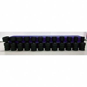 WESTWARD Impct Skt St Steel Blk Oxd 5/16- 1 in, 4PRE9